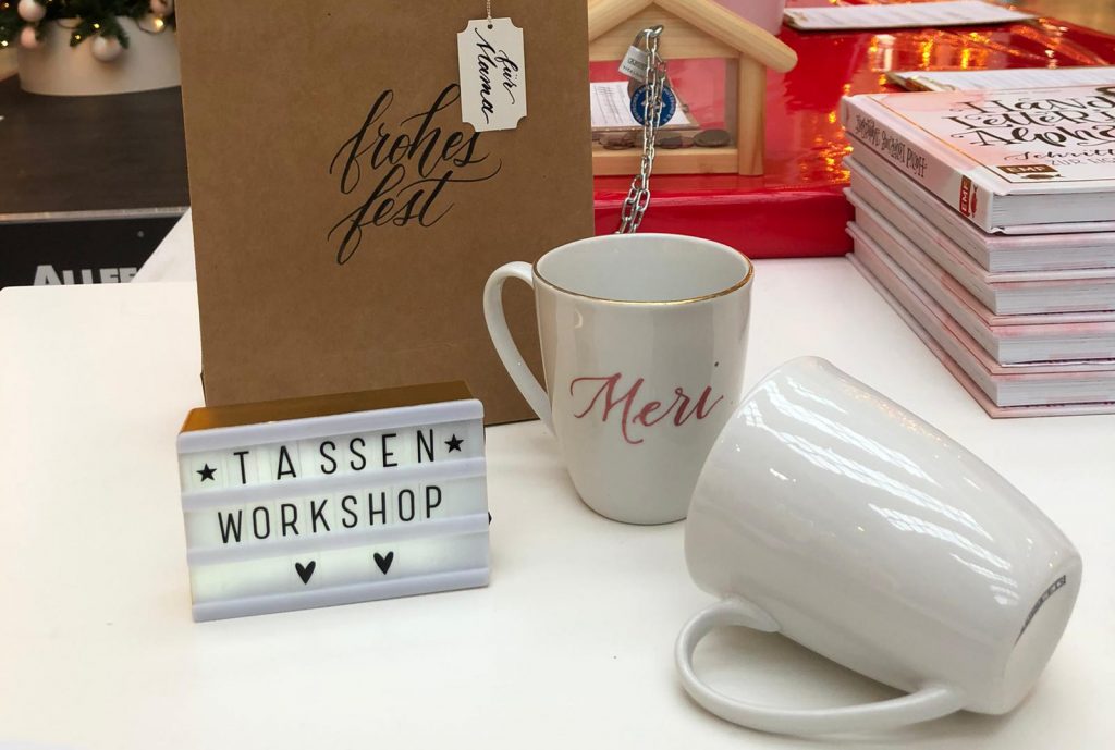 Lettering Workshop auf Tassenin Altenessen