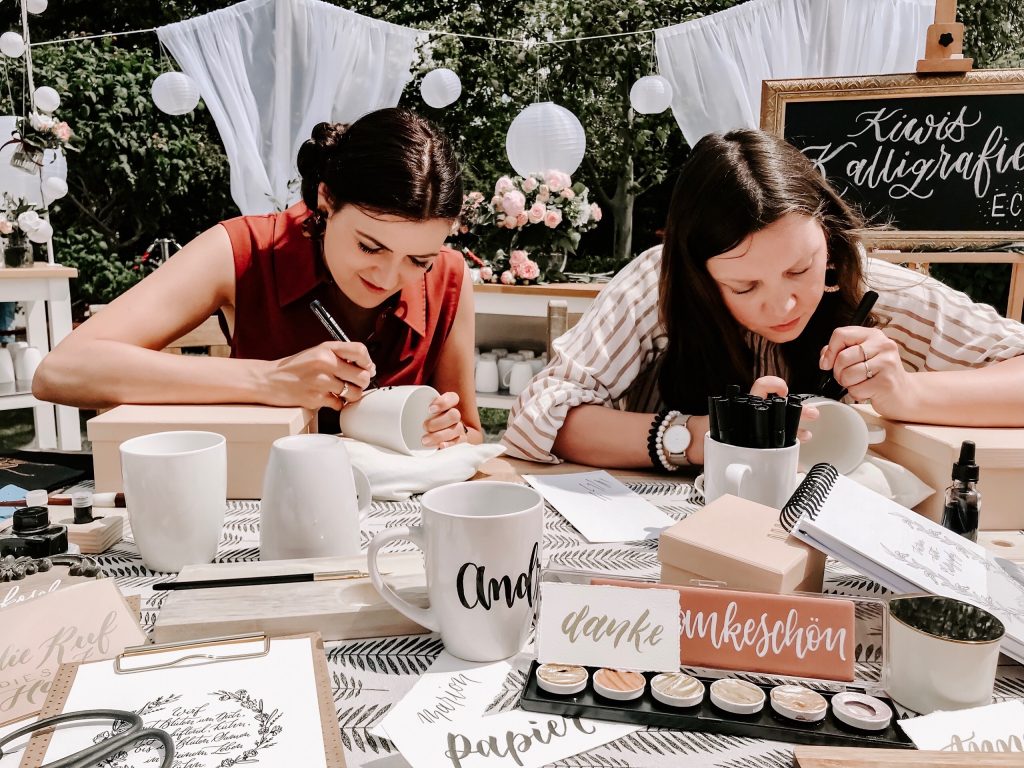 Lettering Workshop auf Tassen