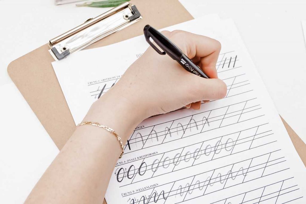 Lettering Workshop mit Übungsblatt